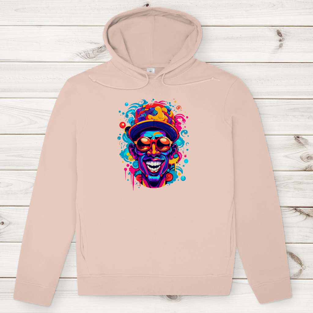 Herren Premium Bio Hoodie Graffiti Laughing Man