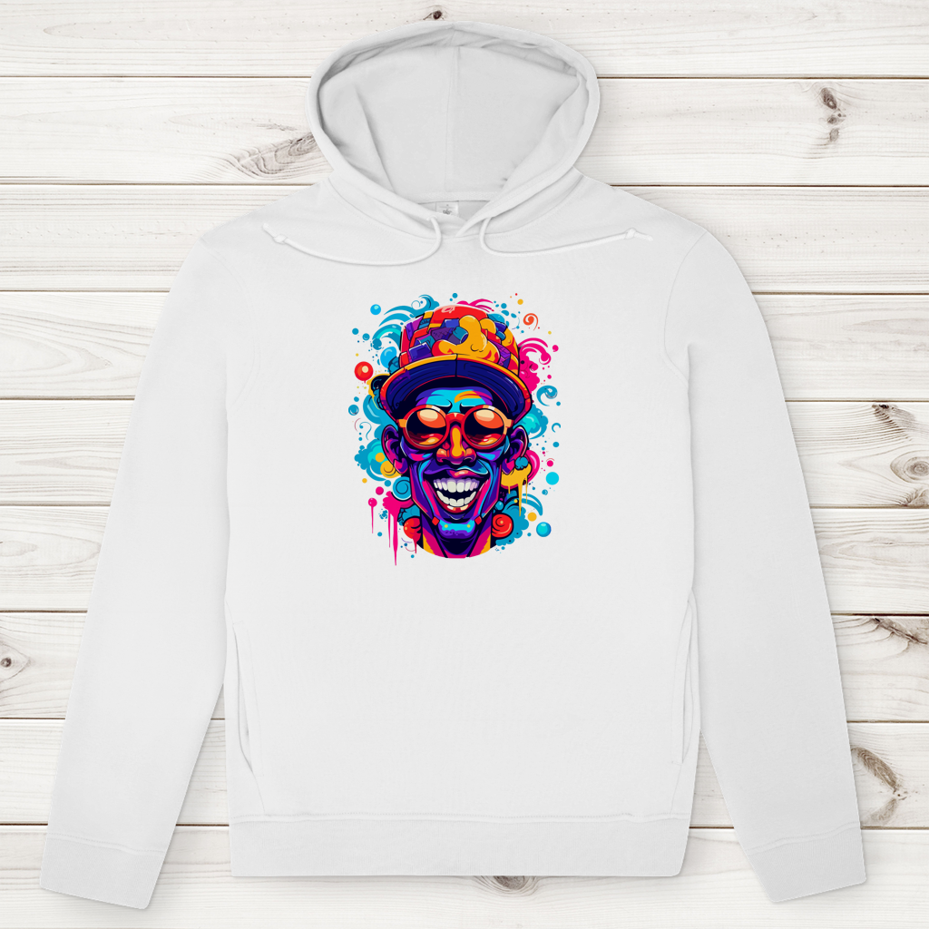 Herren Premium Bio Hoodie Graffiti Laughing Man