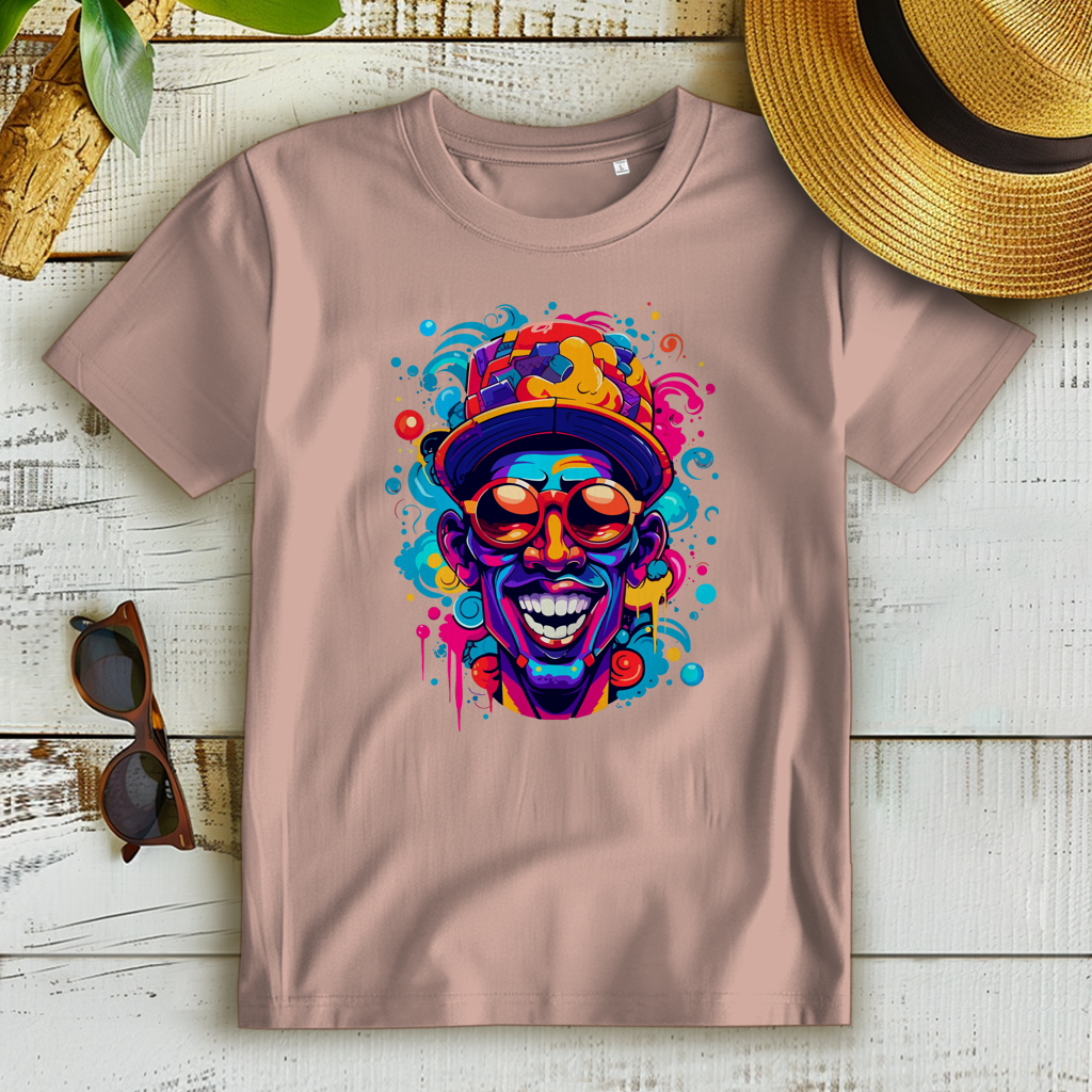 Damen Premium Bio T-Shirt Graffiti Laughing Man