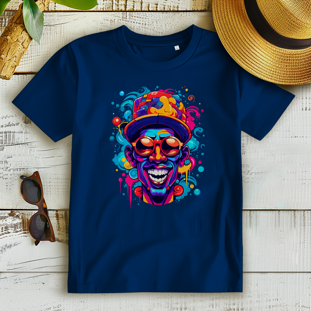 Damen Premium Bio T-Shirt Graffiti Laughing Man