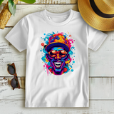 Damen Premium Bio T-Shirt Graffiti Laughing Man