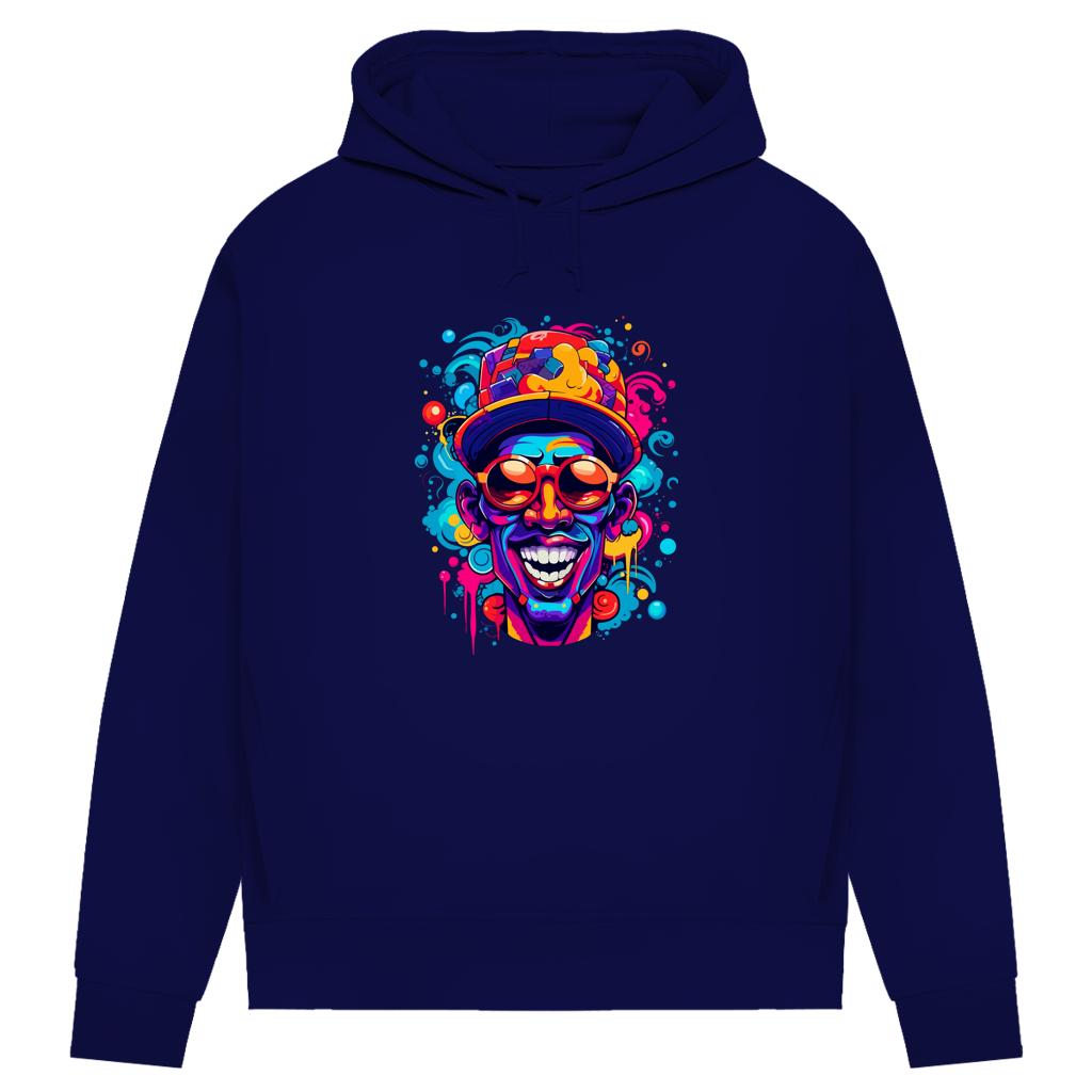 Damen Premium Bio Hoodie Graffiti Laughing Man
