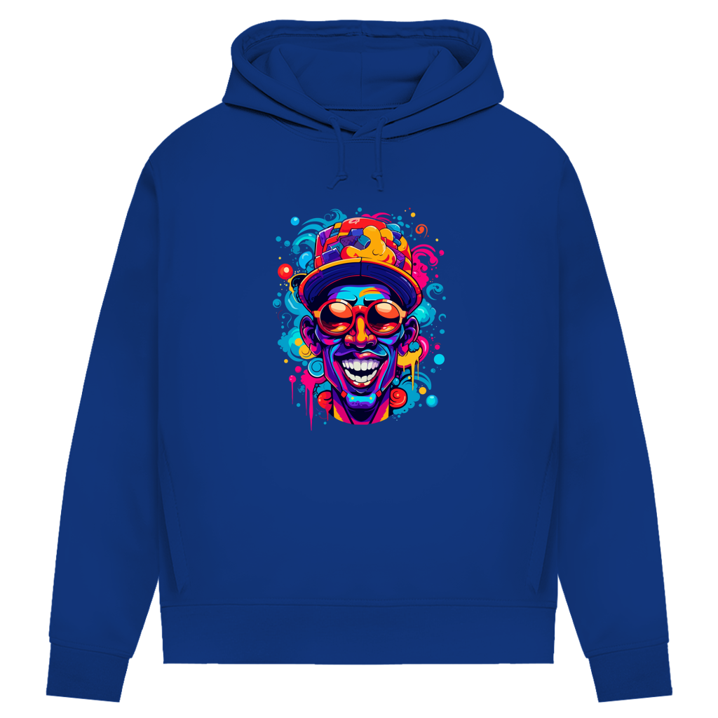 Damen Premium Bio Hoodie Graffiti Laughing Man