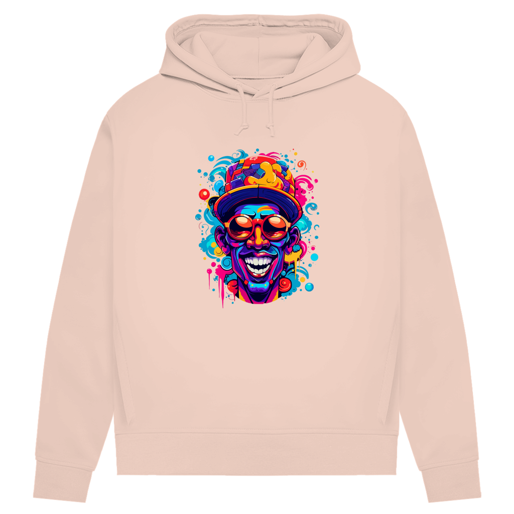 Damen Premium Bio Hoodie Graffiti Laughing Man