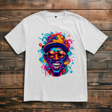 Oversize T-Shirt Graffiti Laughing Man