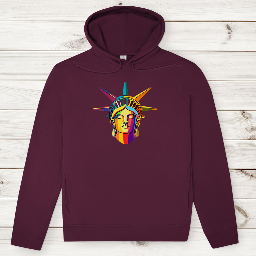 Herren Premium Bio Hoodie Colorful Liberty