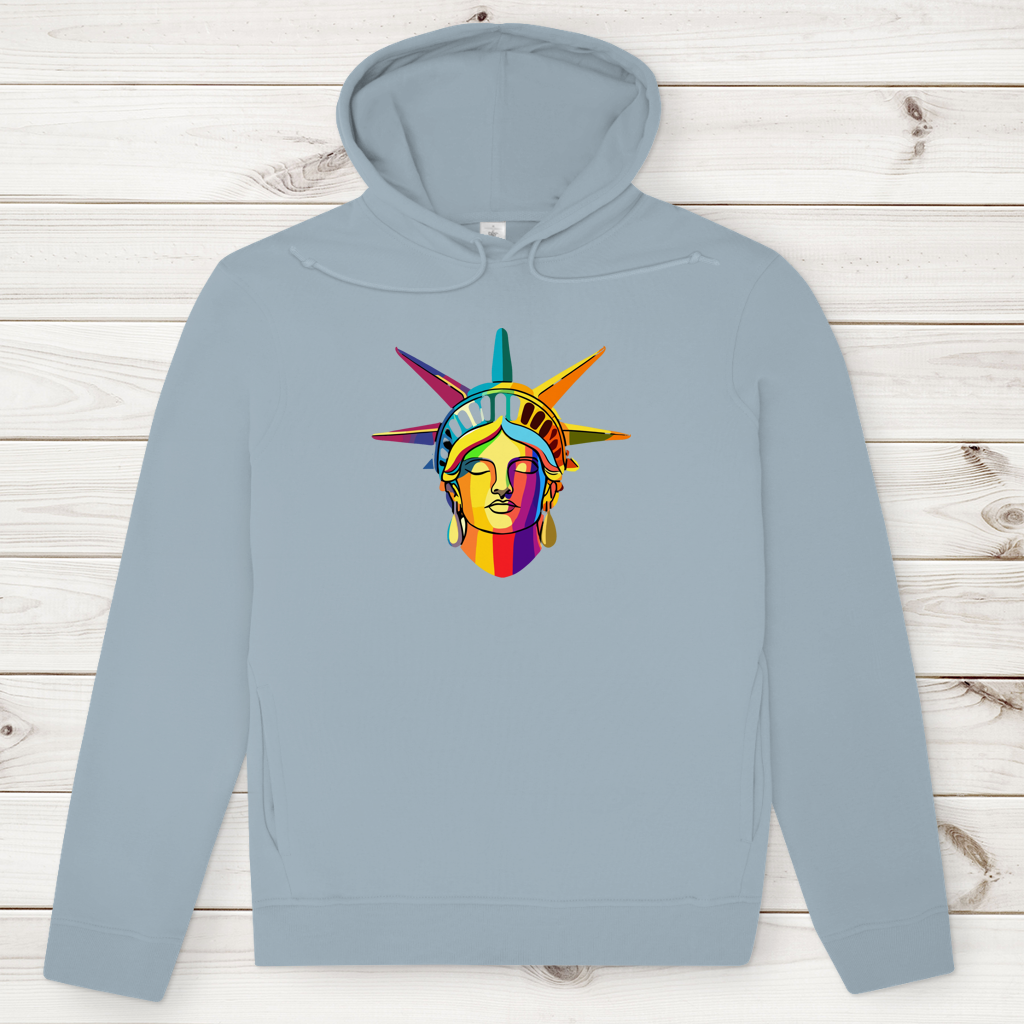Herren Premium Bio Hoodie Colorful Liberty