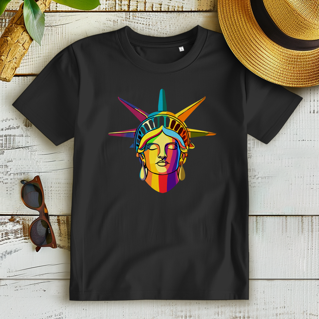 Damen Premium Bio T-Shirt Colorful Liberty