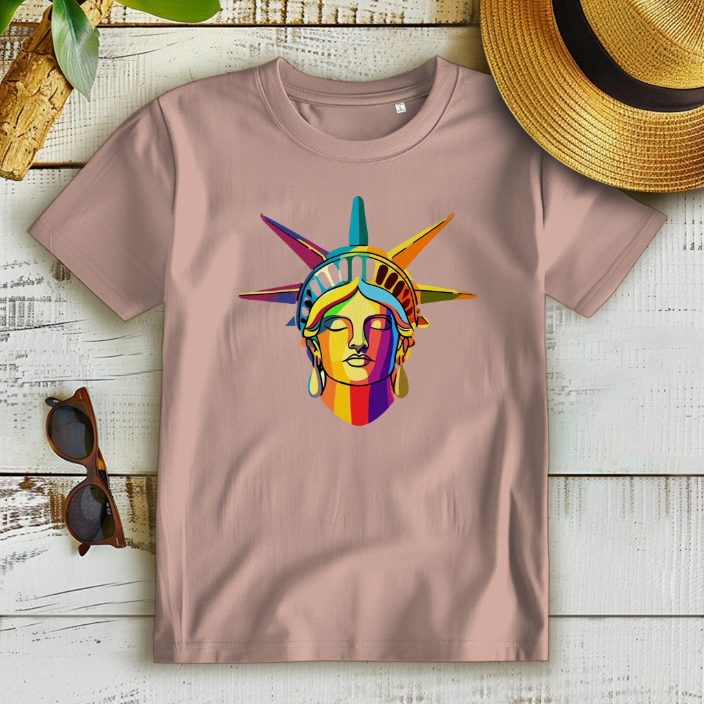 Damen Premium Bio T-Shirt Colorful Liberty