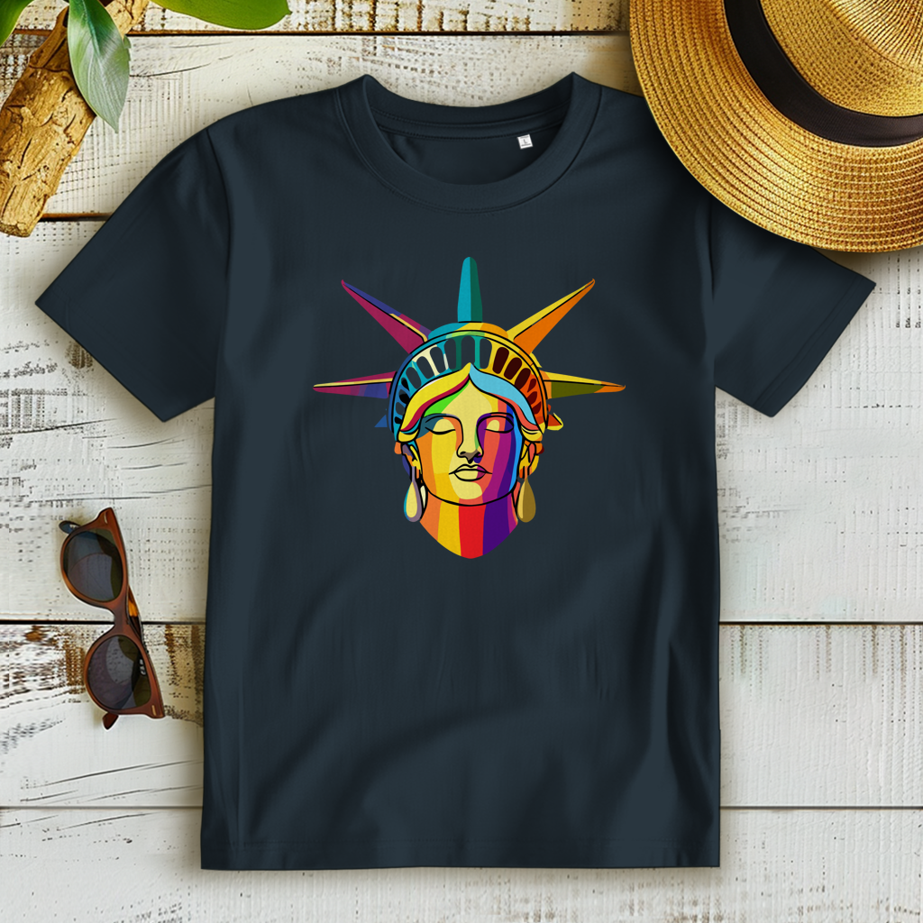 Damen Premium Bio T-Shirt Colorful Liberty