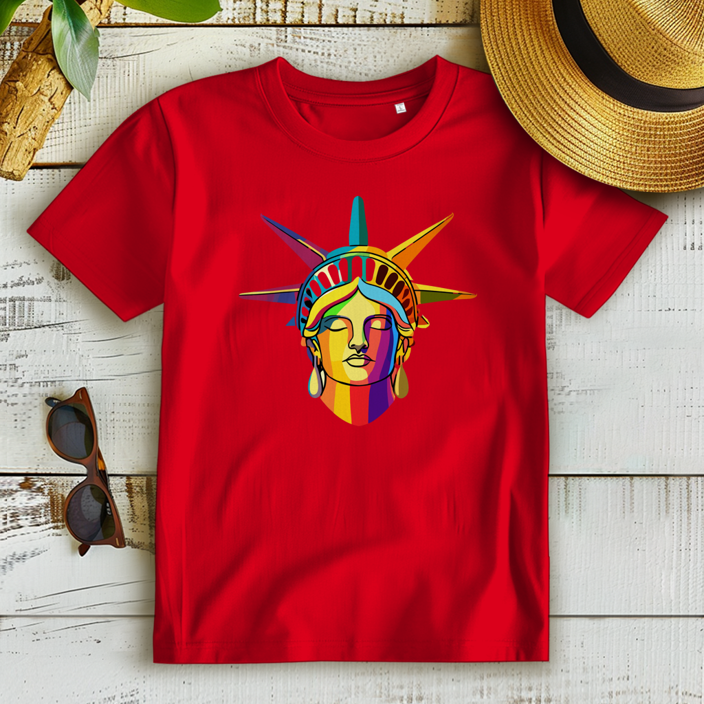 Damen Premium Bio T-Shirt Colorful Liberty