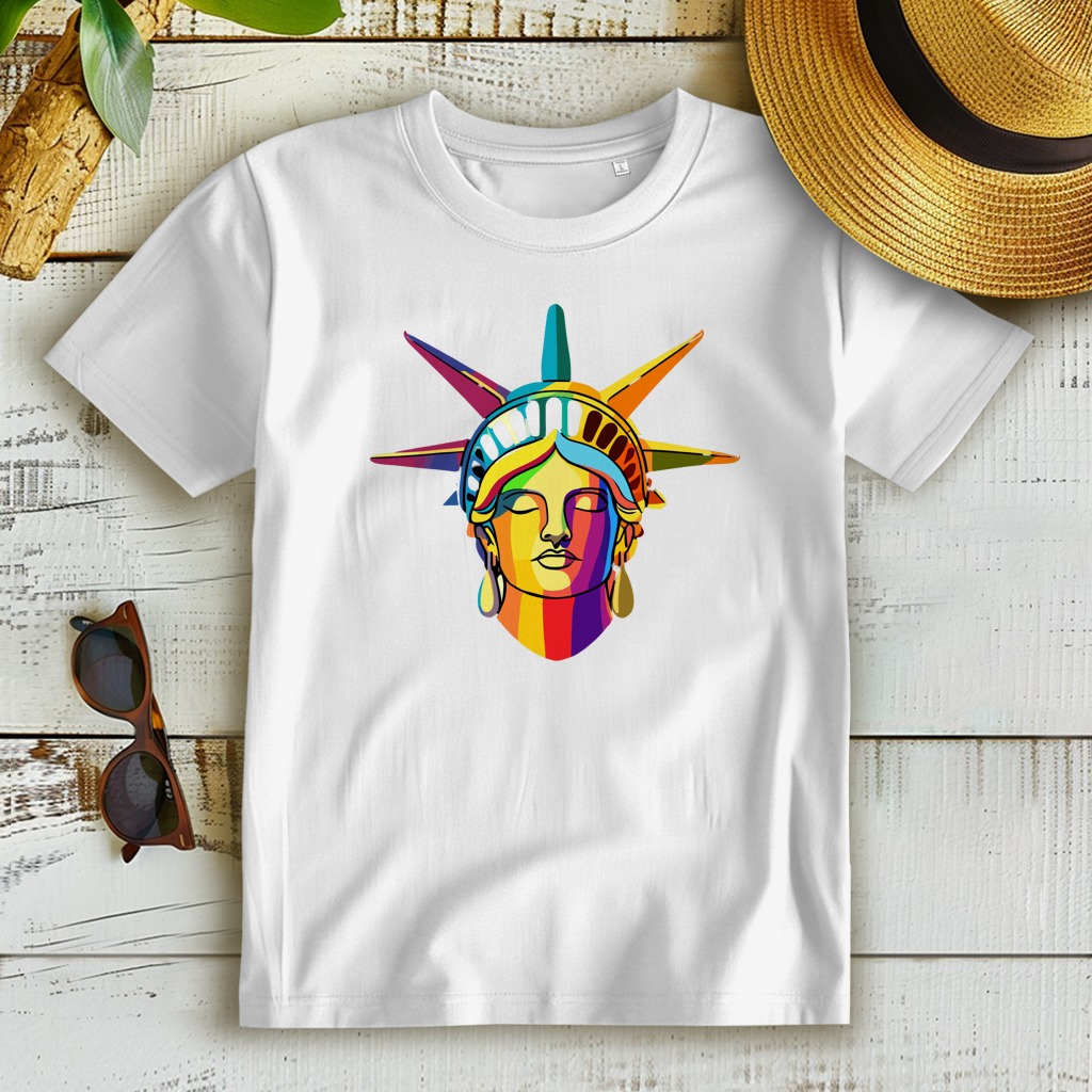 Damen Premium Bio T-Shirt Colorful Liberty