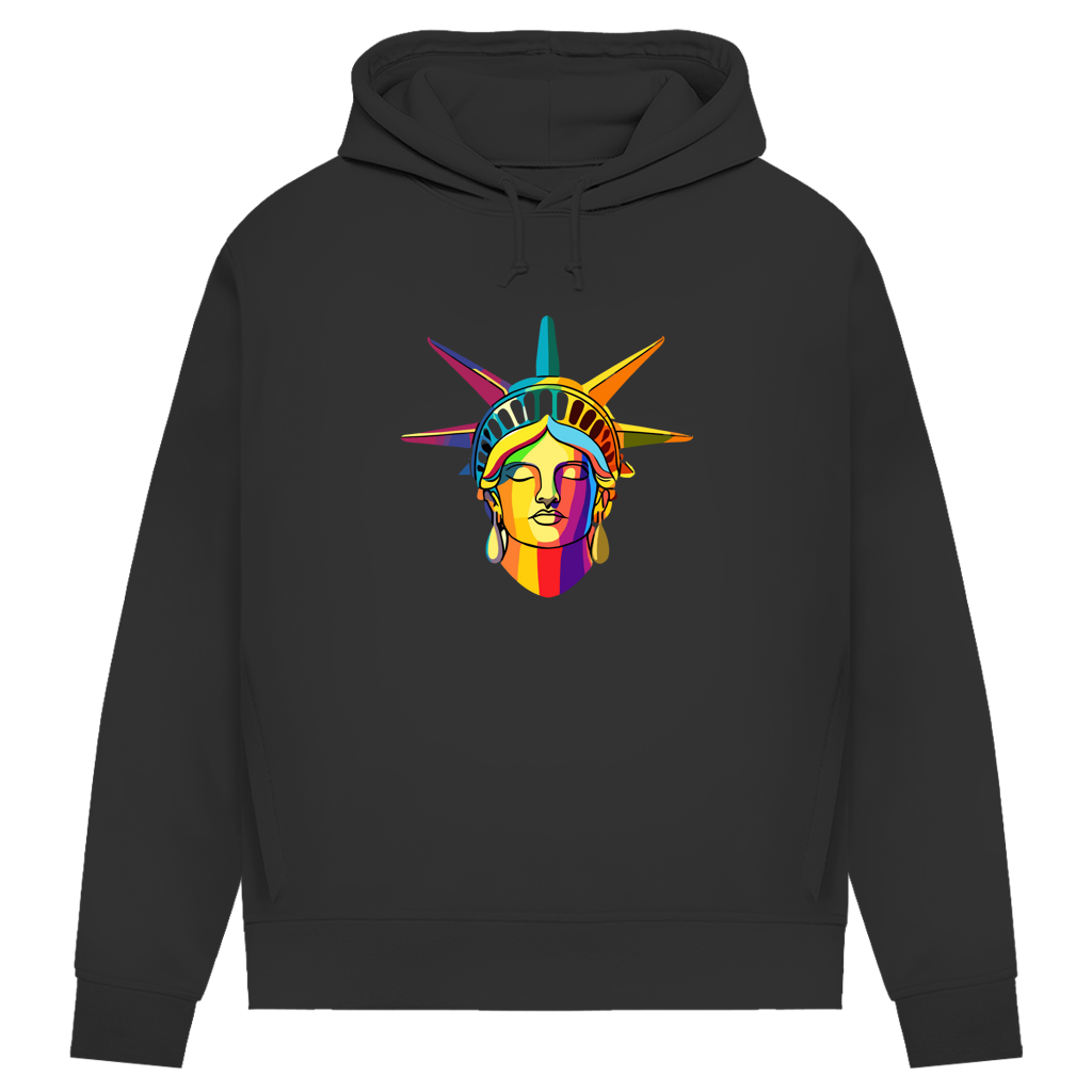 Damen Premium Bio Hoodie Colorful Liberty