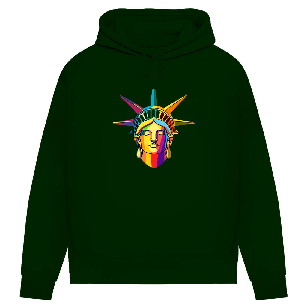 Damen Premium Bio Hoodie Colorful Liberty