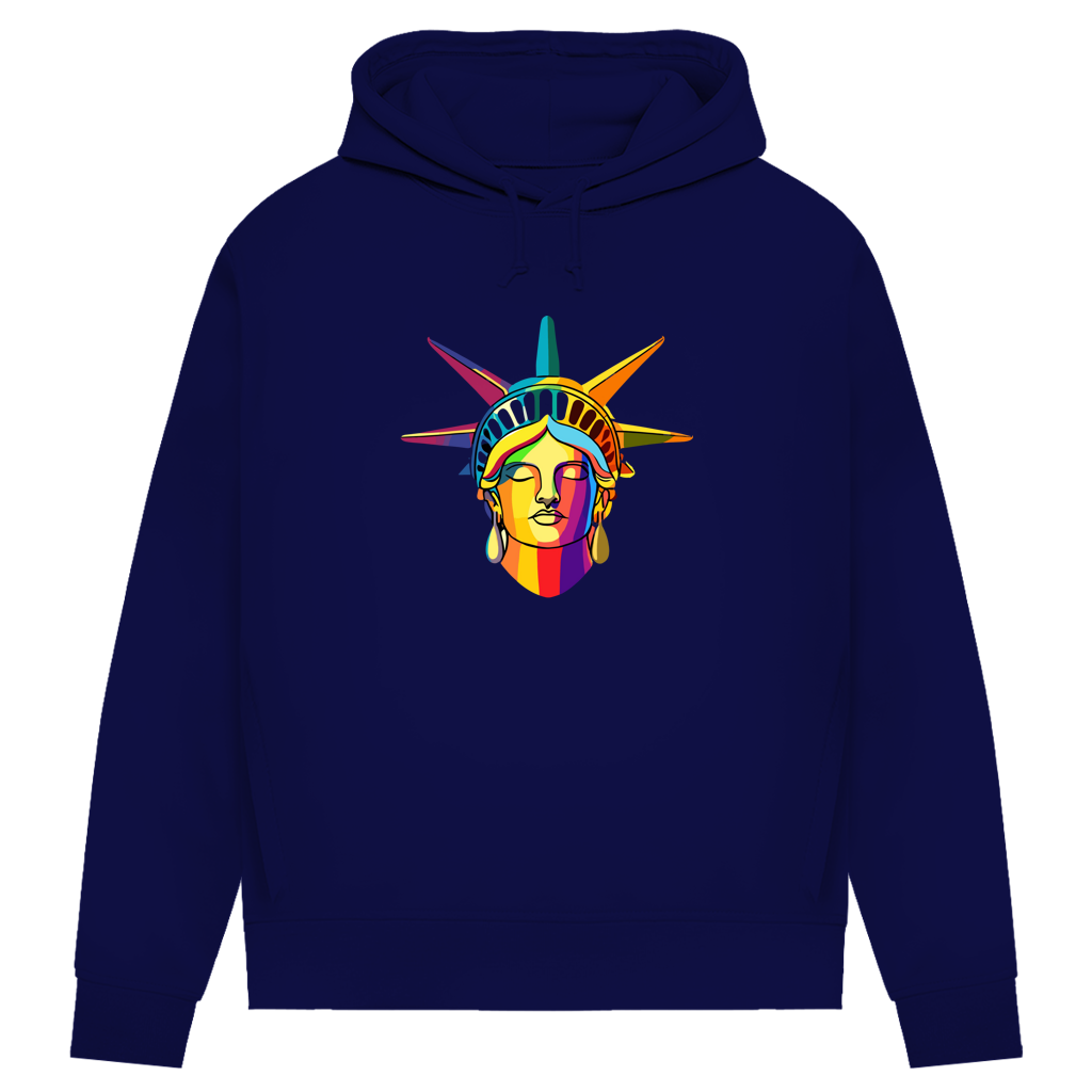 Damen Premium Bio Hoodie Colorful Liberty