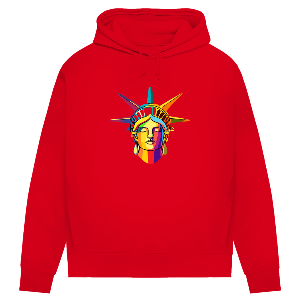 Damen Premium Bio Hoodie Colorful Liberty