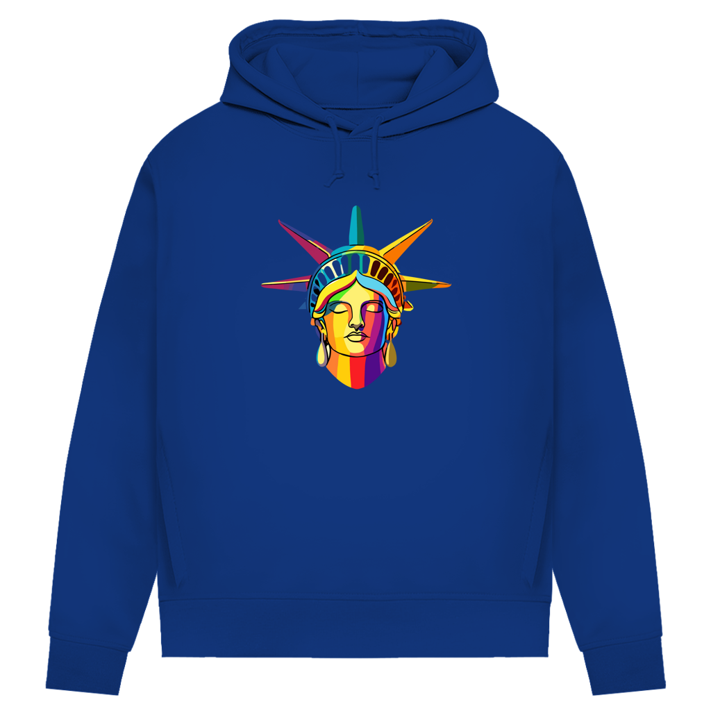 Damen Premium Bio Hoodie Colorful Liberty