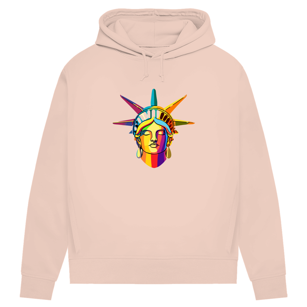Damen Premium Bio Hoodie Colorful Liberty