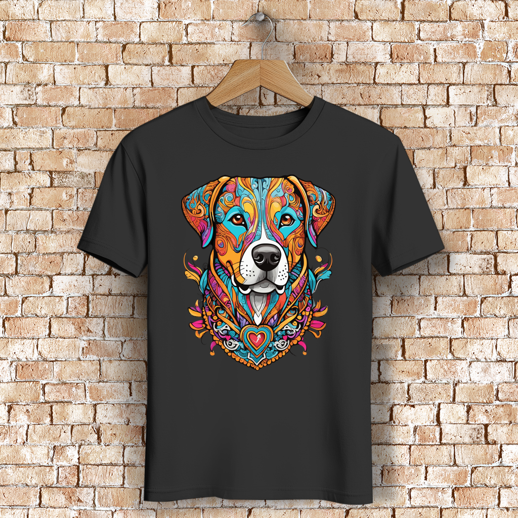 Herren Premium Bio T-Shirt Mandala Dog