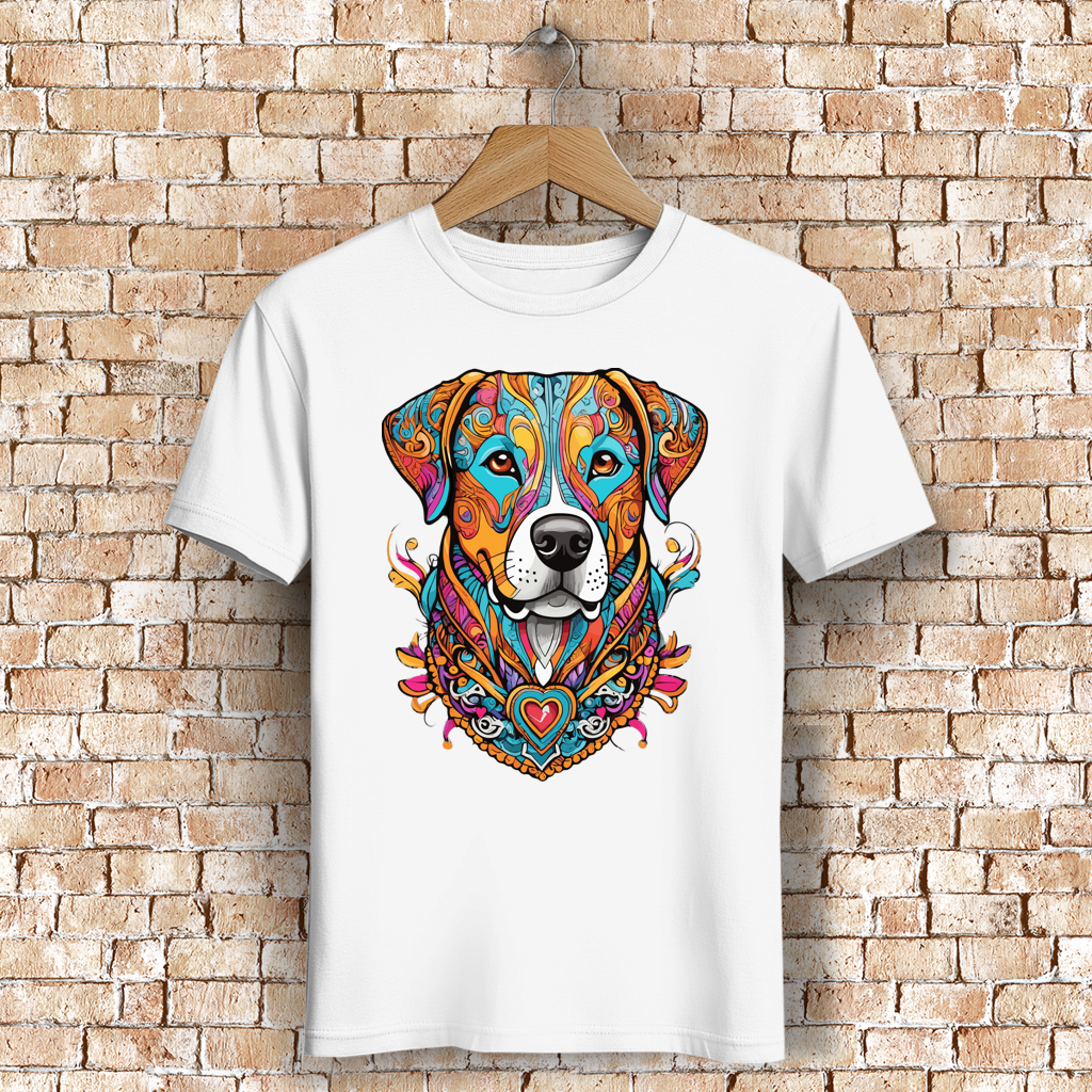 Herren Premium Bio T-Shirt Mandala Dog