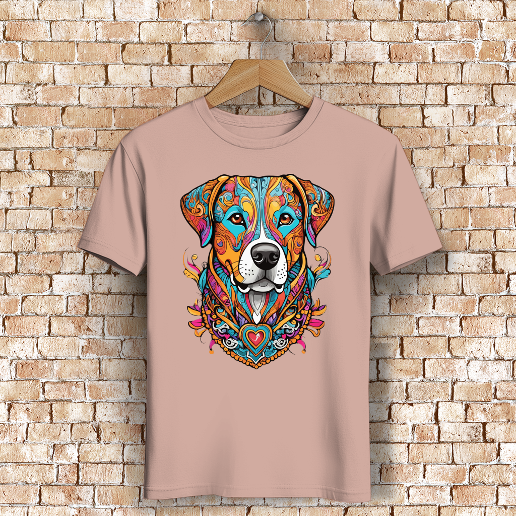 Herren Premium Bio T-Shirt Mandala Dog