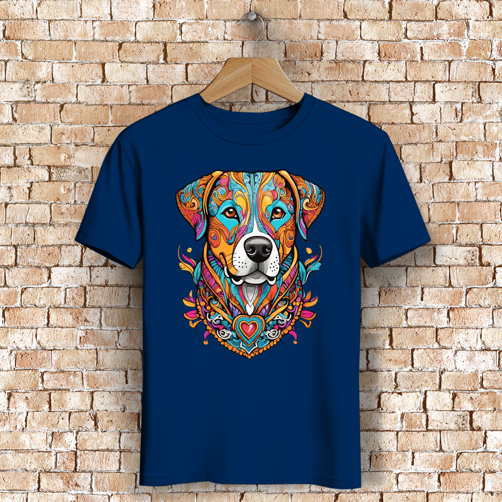 Herren Premium Bio T-Shirt Mandala Dog