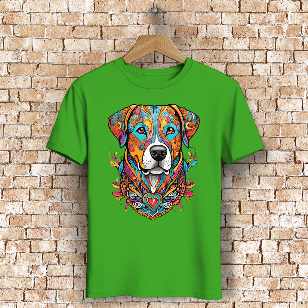 Herren Premium Bio T-Shirt Mandala Dog