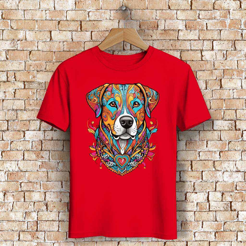 Herren Premium Bio T-Shirt Mandala Dog