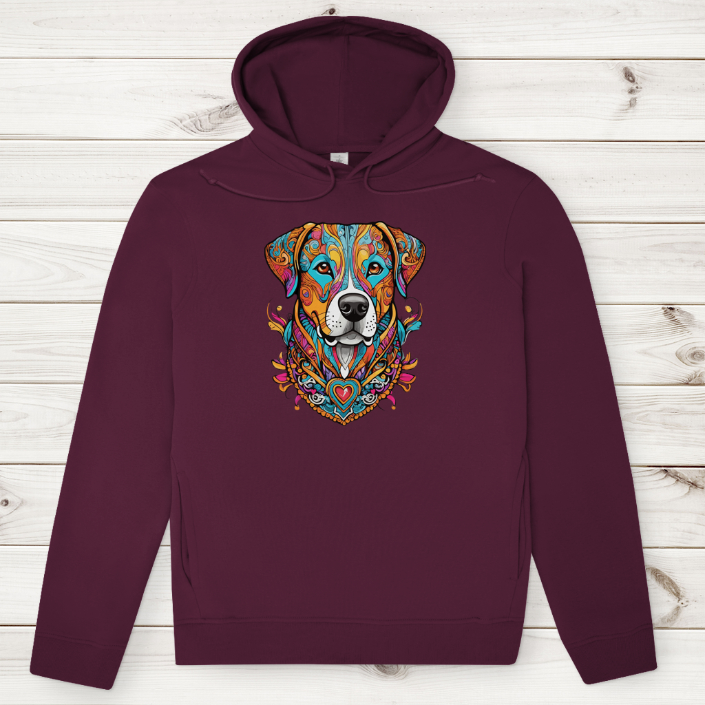 Herren Premium Bio Hoodie Mandala Dog