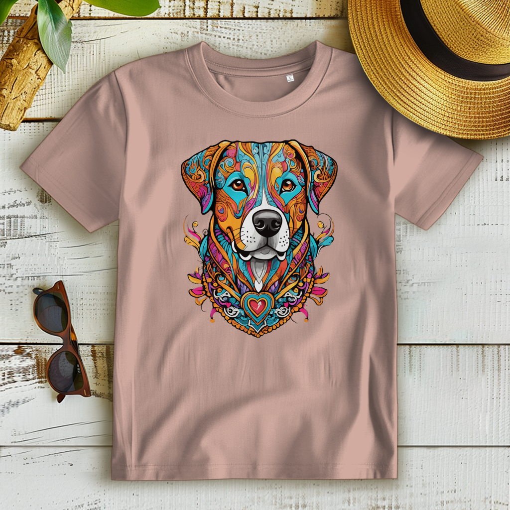 Damen Premium Bio T-Shirt Mandala Dog