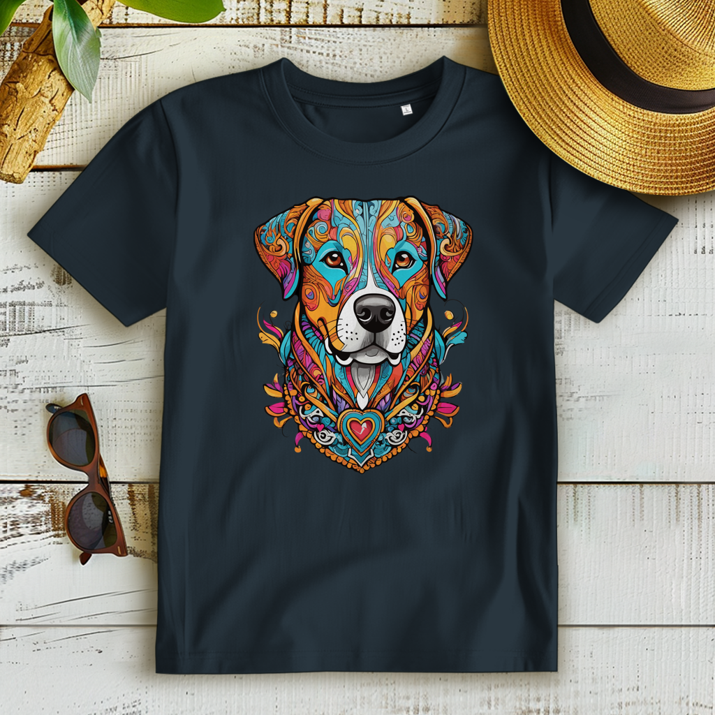Damen Premium Bio T-Shirt Mandala Dog
