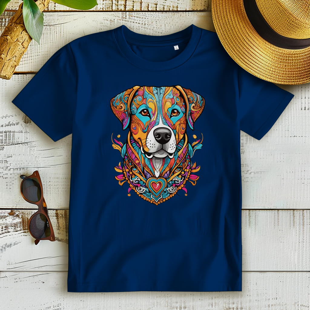 Damen Premium Bio T-Shirt Mandala Dog