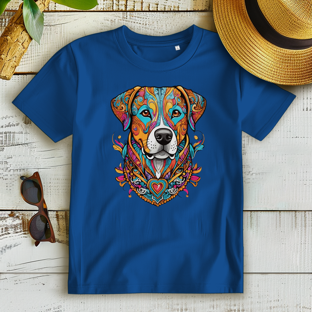 Damen Premium Bio T-Shirt Mandala Dog