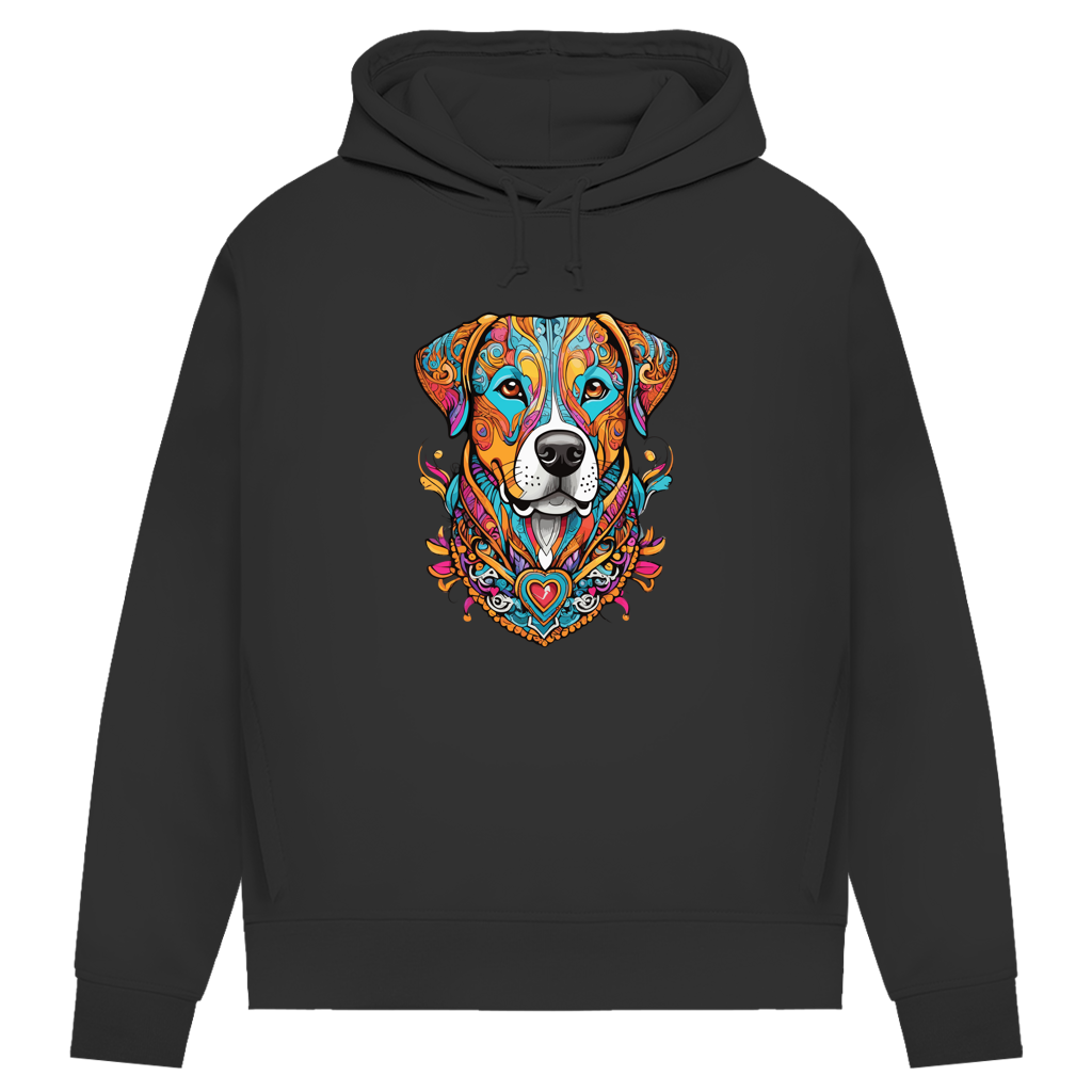Damen Premium Bio Hoodie Mandala Dog