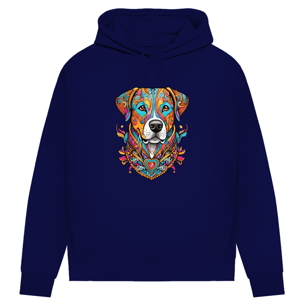 Damen Premium Bio Hoodie Mandala Dog