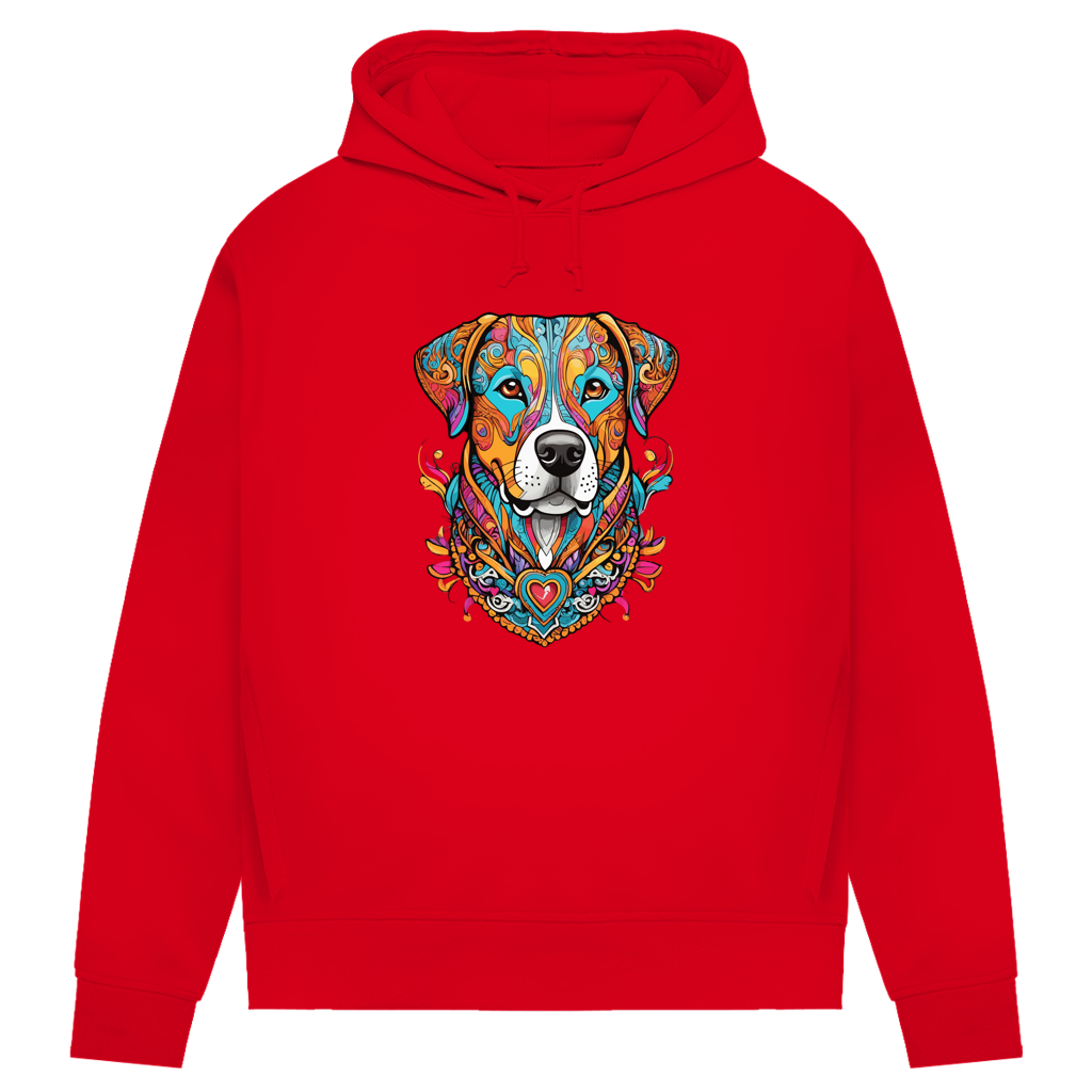 Damen Premium Bio Hoodie Mandala Dog