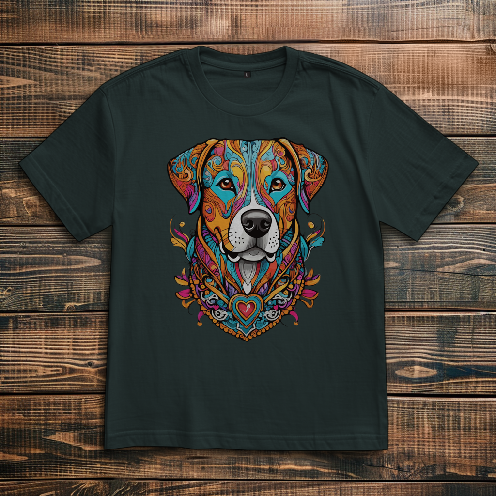 Oversize T-Shirt Mandala Dog