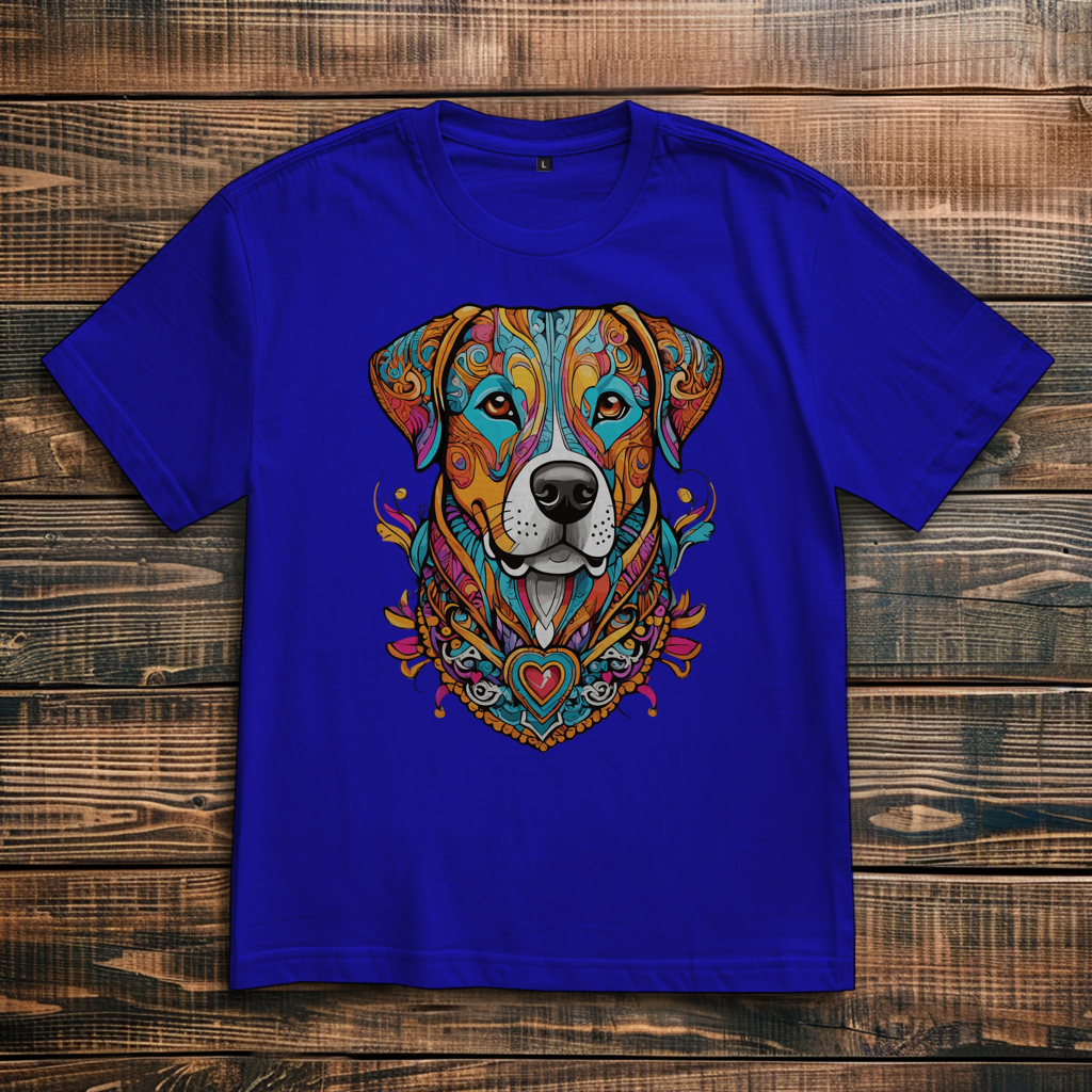 Oversize T-Shirt Mandala Dog