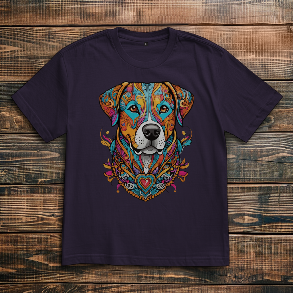 Oversize T-Shirt Mandala Dog