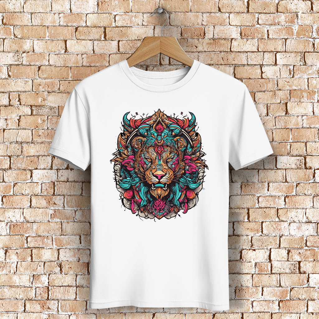 Herren Premium Bio T-Shirt Ornamental Lion
