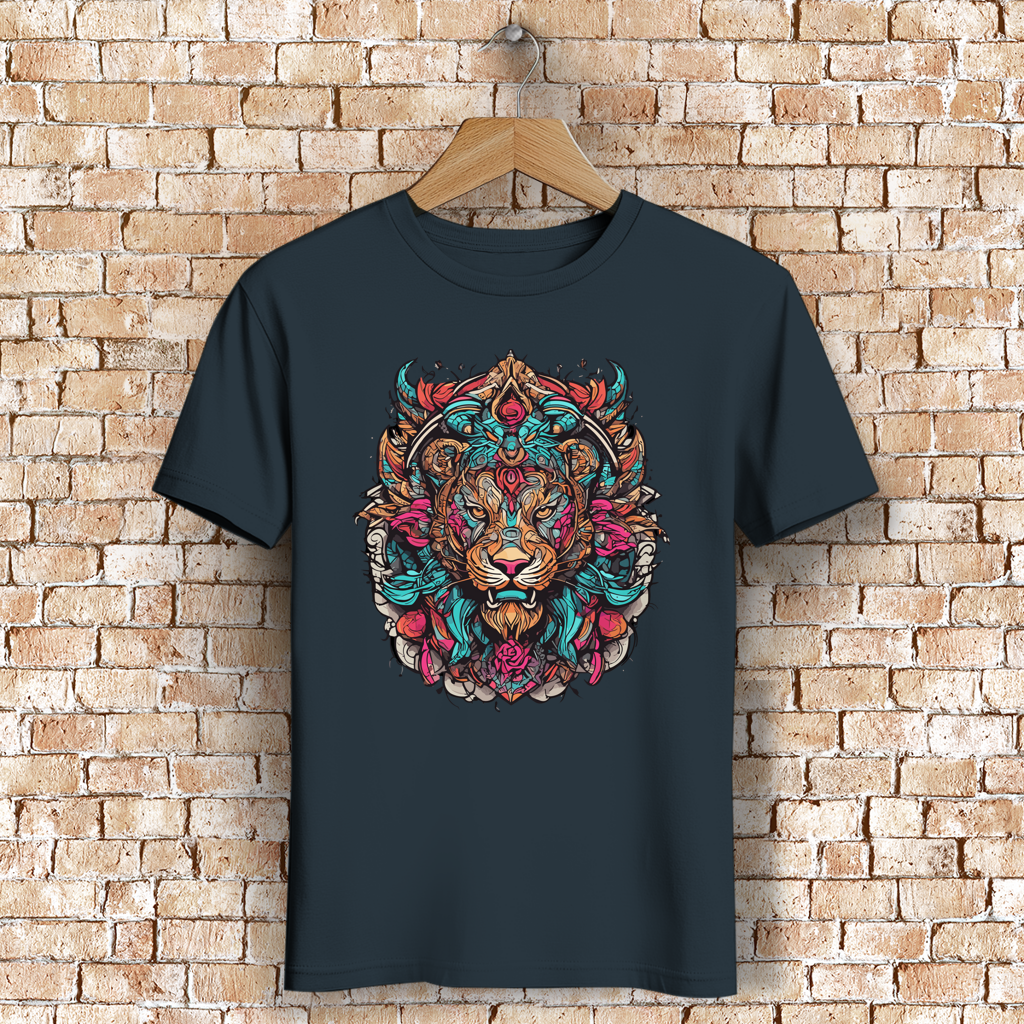 Herren Premium Bio T-Shirt Ornamental Lion