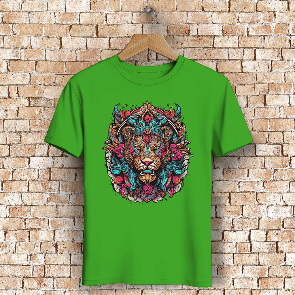Herren Premium Bio T-Shirt Ornamental Lion