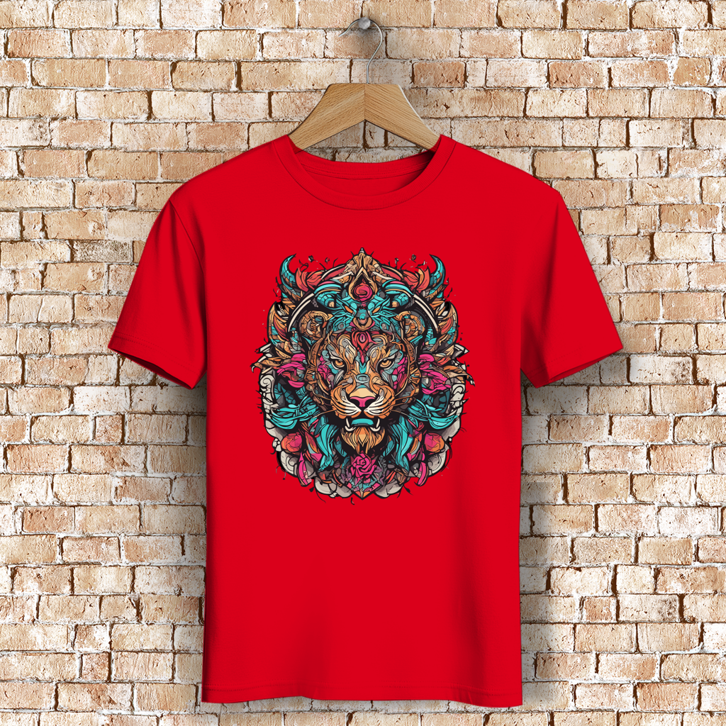 Herren Premium Bio T-Shirt Ornamental Lion