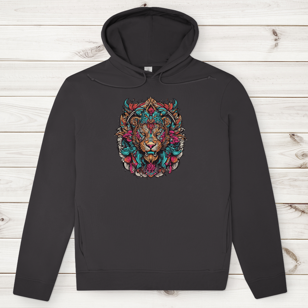 Herren Premium Bio Hoodie Ornamental Lion