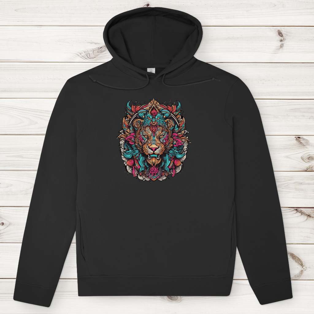 Herren Premium Bio Hoodie Ornamental Lion