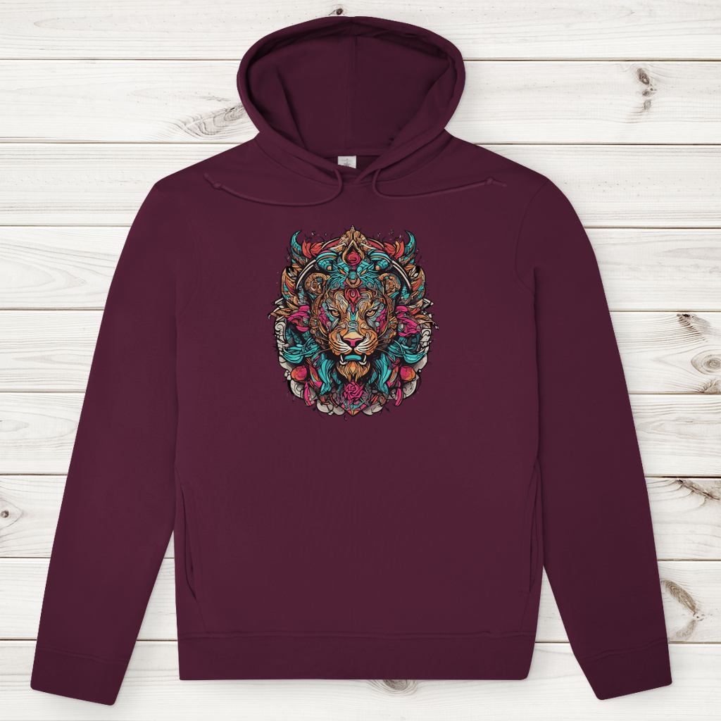 Herren Premium Bio Hoodie Ornamental Lion