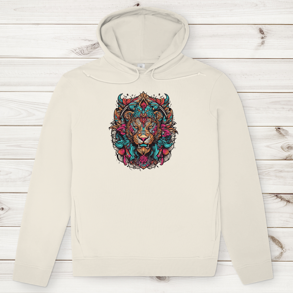 Herren Premium Bio Hoodie Ornamental Lion