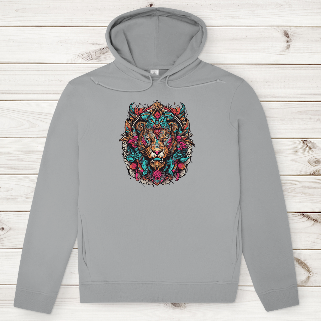 Herren Premium Bio Hoodie Ornamental Lion