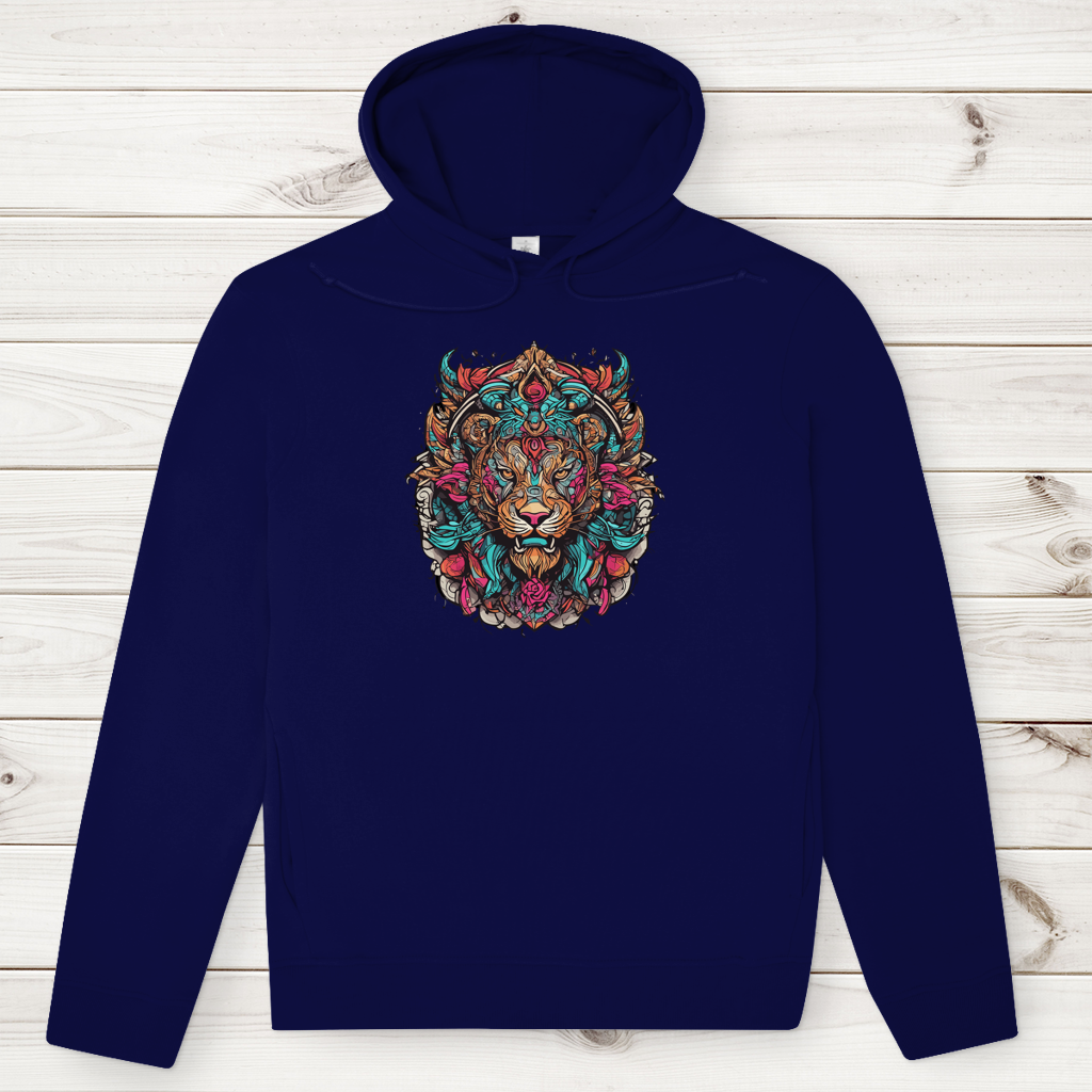 Herren Premium Bio Hoodie Ornamental Lion