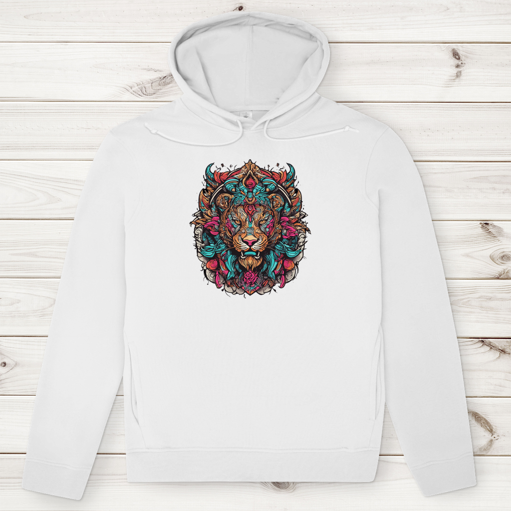 Herren Premium Bio Hoodie Ornamental Lion